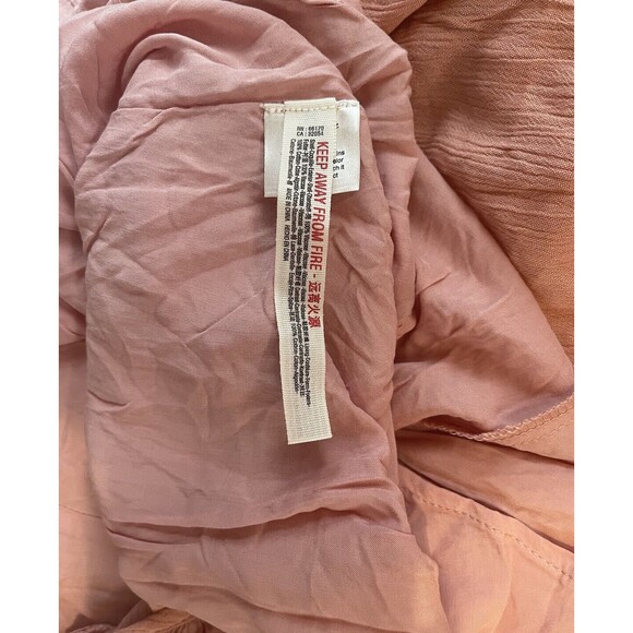 FREE PEOPLE Freya Mini Dress w/ Pockets & Lace Accents - Peach - Large NWOT - Picture 10 of 11